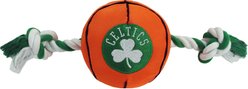 Pets First NBA Basketball Tough Squeaky Plush Dog Chew Toy, Boston Celtics