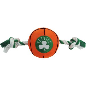 Pets First NBA Basketball Tough Squeaky Plush Dog Chew Toy, Boston Celtics