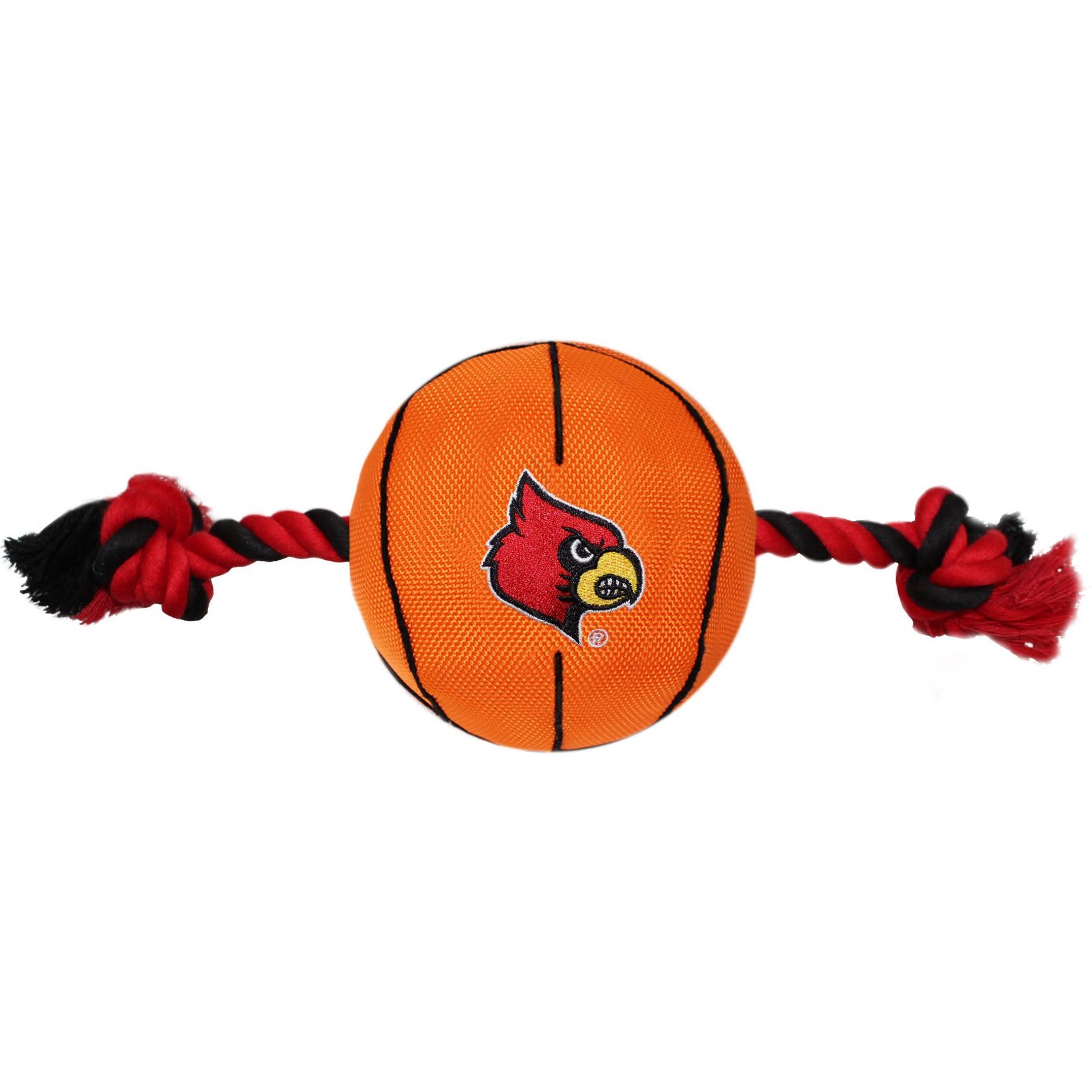 Pets First NBA Basketball Tough Squeaky Plush Dog Chew Toy, Louisville