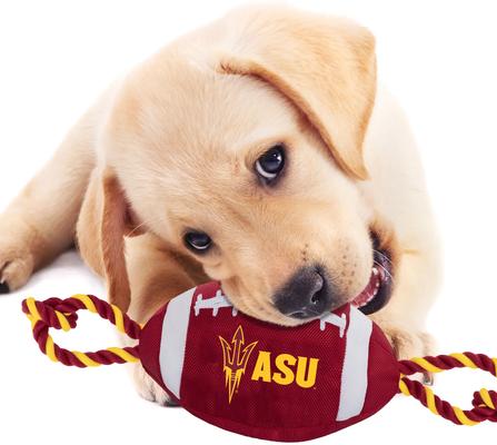 Show full view: Pets First Nylon Football Tough Squeaky Dog Chew Toy, Arizona State slide 3 of 6