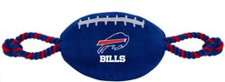 Pets First Nylon Football Tough Squeaky Dog Chew Toy, Buffalo Bills