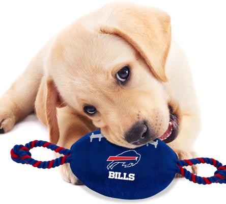 Show full view: Pets First Nylon Football Tough Squeaky Dog Chew Toy, Buffalo Bills slide 3 of 6