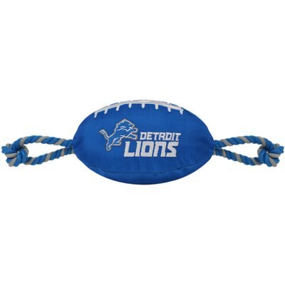 Pets First Pets First Nylon Football Tough Squeaky Dog Chew Toy, Detroit Lions