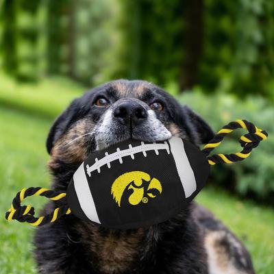 Show full view: Pets First Nylon Football Tough Squeaky Dog Chew Toy, Iowa slide 2 of 6