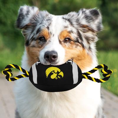 Show full view: Pets First Nylon Football Tough Squeaky Dog Chew Toy, Iowa slide 4 of 6