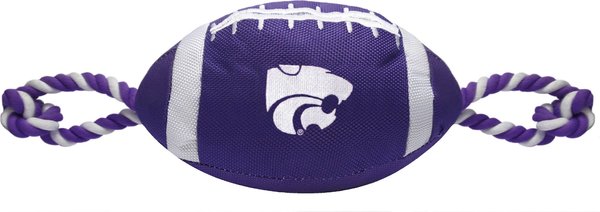 Show full view: Pets First Nylon Football Tough Squeaky Dog Chew Toy, Kansas State slide 1 of 6