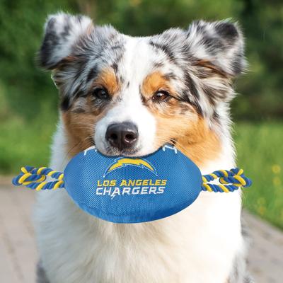 Show full view: Pets First Nylon Football Tough Squeaky Dog Chew Toy, Los Angeles Chargers slide 5 of 7