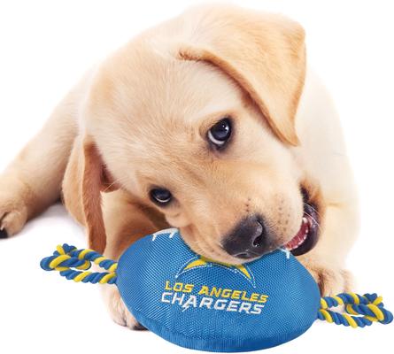 Show full view: Pets First Nylon Football Tough Squeaky Dog Chew Toy, Los Angeles Chargers slide 4 of 7