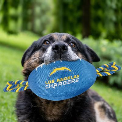 Show full view: Pets First Nylon Football Tough Squeaky Dog Chew Toy, Los Angeles Chargers slide 3 of 7