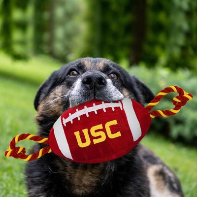 Show full view: Pets First Nylon Football Tough Squeaky Dog Chew Toy, USC slide 3 of 7