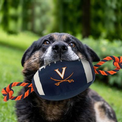 Show full view: Pets First Nylon Football Tough Squeaky Dog Chew Toy, Virginia N slide 2 of 6
