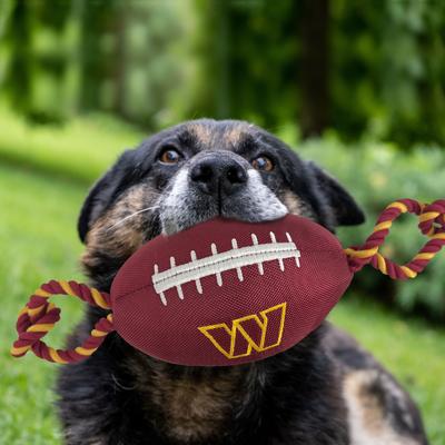 Show full view: Pets First Nylon Football Tough Squeaky Dog Chew Toy, Washington Commanders slide 2 of 6