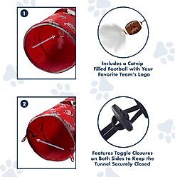 Pets First Ohio State Buckeyes Cat Tunnel Toy with Catnip slide 2 of 9