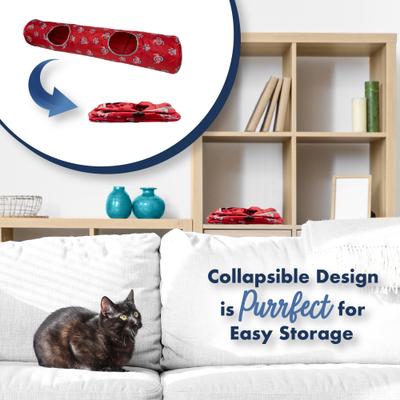 Show full view: Pets First Ohio State Buckeyes Cat Tunnel Toy with Catnip slide 8 of 10