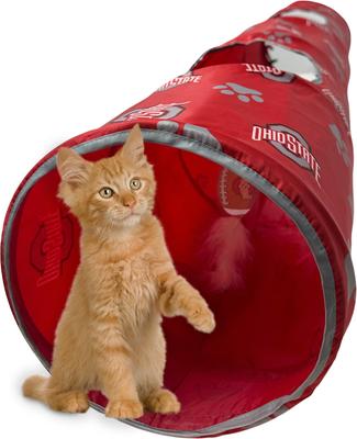 Show full view: Pets First Ohio State Buckeyes Cat Tunnel Toy with Catnip slide 9 of 10