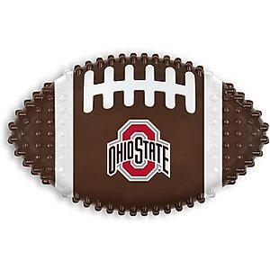 Pets First Ohio State Hard Nylon Football Dog Chew Toy, Brown