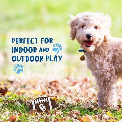 Show full view: Pets First Oklahoma Hard Nylon Football Dog Chew Toy, Brown slide 6 of 6