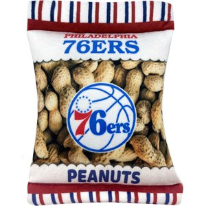 Pets First Peanut Bag Squeaky Dog Chew Toy, 76ers