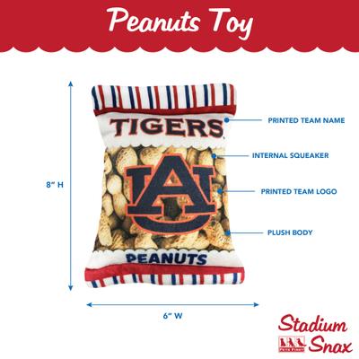 Show full view: Pets First Peanut Bag Squeaky Dog Chew Toy, Auburn slide 4 of 6