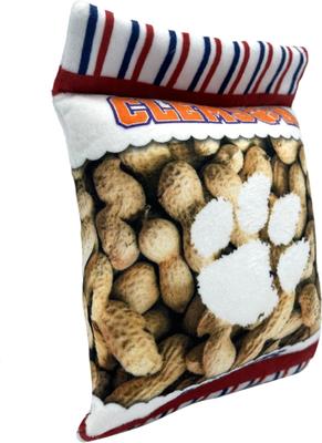 Show full view: Pets First Peanut Bag Squeaky Dog Chew Toy, Clemson slide 2 of 6