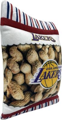 Show full view: Pets First Peanut Bag Squeaky Dog Chew Toy, LA Lakers slide 2 of 6