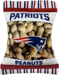 Pets First Peanut Bag Squeaky Dog Chew Toy, New England Patriots