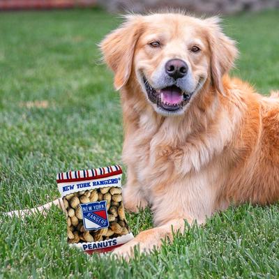 Show full view: Pets First Peanut Bag Squeaky Dog Chew Toy, New York Rangers slide 5 of 7
