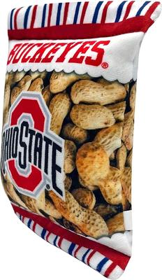 Show full view: Pets First Peanut Bag Squeaky Dog Chew Toy, Ohio State slide 2 of 6