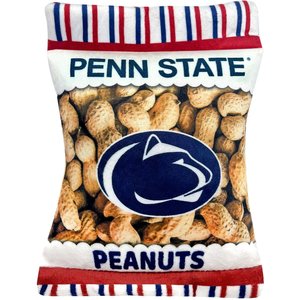 Pets First Peanut Bag Squeaky Dog Chew Toy, Penn State