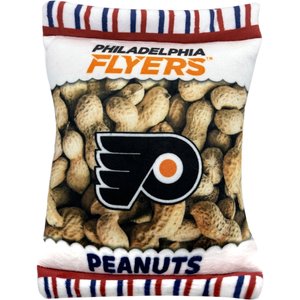 Pets First Peanut Bag Squeaky Dog Chew Toy, Philadelphia Flyers