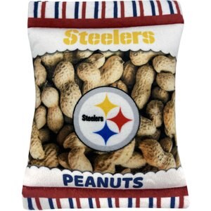 Pets First Peanut Bag Squeaky Dog Chew Toy, Pittsburgh Steelers