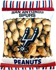 Pets First Peanut Bag Squeaky Dog Chew Toy, San Antonio Spurs