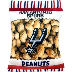Pets First Peanut Bag Squeaky Dog Chew Toy, San Antonio Spurs