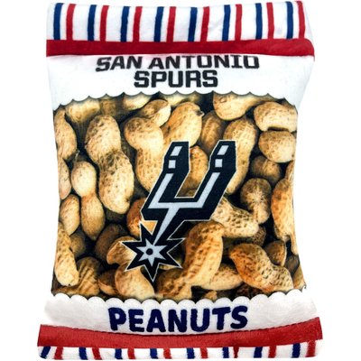 Pets First Pets First Peanut Bag Squeaky Dog Chew Toy, San Antonio Spurs