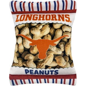 Pets First Peanut Bag Squeaky Dog Chew Toy, Texas