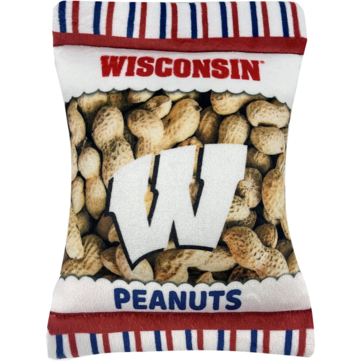 Pets First Peanut Bag Squeaky Dog Chew Toy, Wisconsin