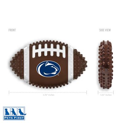 Show full view: Pets First Penn State Hard Nylon Football Dog Chew Toy, Brown slide 2 of 5