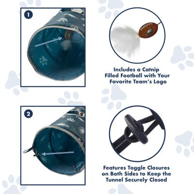 Show full view: Pets First Philadelphia Eagles Cat Tunnel Toy with Catnip slide 7 of 10