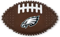 Pets First Philadelphia Eagles Hard Nylon Football Dog Chew Toy, Brown