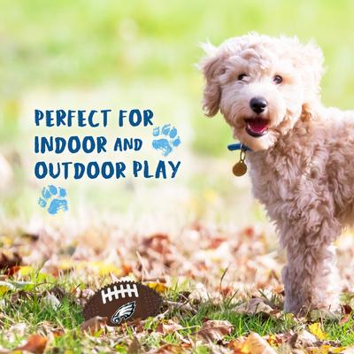 Show full view: Pets First Philadelphia Eagles Hard Nylon Football Dog Chew Toy, Brown slide 5 of 5