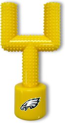 Pets First Philadelphia Eagles Hard Nylon Goal Post Dog Chew Toy, Yellow