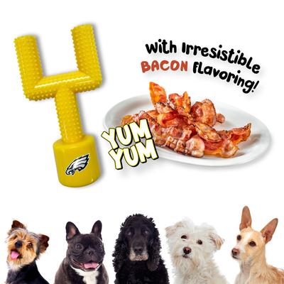 Show full view: Pets First Philadelphia Eagles Hard Nylon Goal Post Dog Chew Toy, Yellow slide 5 of 6