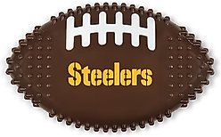 Pets First Pittsburgh Steelers Hard Nylon Football Dog Chew Toy, Brown