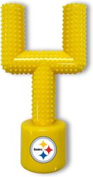 Pets First Pittsburgh Steelers Hard Nylon Goal Post Dog Chew Toy, Yellow
