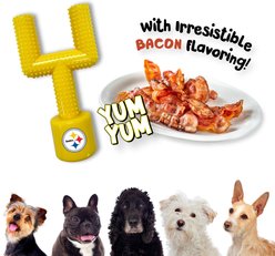 Pets First Pittsburgh Steelers Hard Nylon Goal Post Dog Chew Toy, Yellow slide 2 of 5
