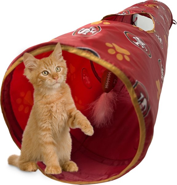 Pets First San Francisco 49ers Cat Tunnel Toy with Catnip