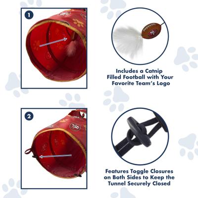Show full view: Pets First San Francisco 49ers Cat Tunnel Toy with Catnip slide 6 of 9