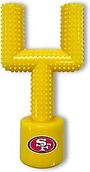 Pets First San Francisco 49ers Hard Nylon Goal Post Dog Chew Toy, Yellow