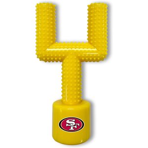Pets First San Francisco 49ers Hard Nylon Goal Post Dog Chew Toy, Yellow