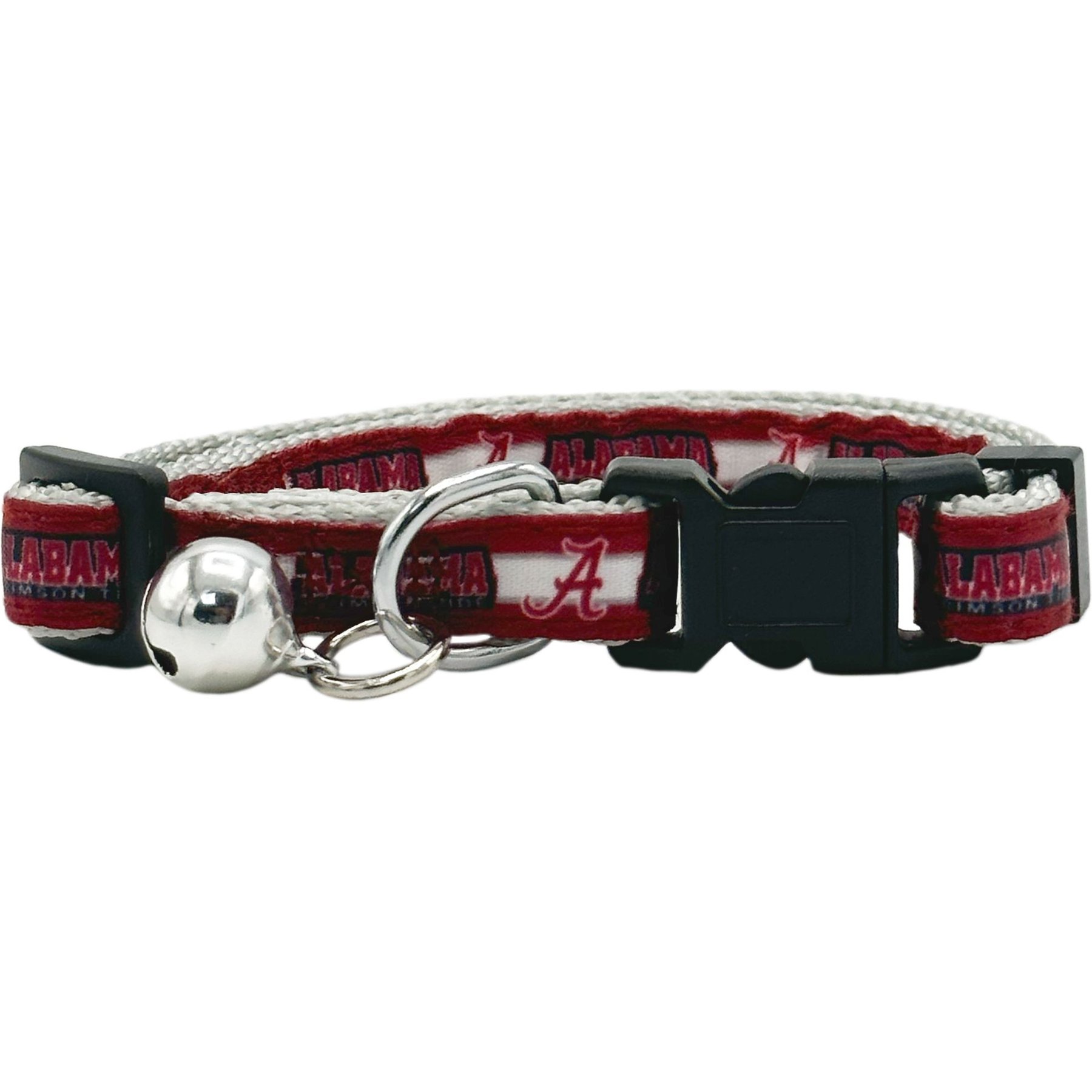 Pets First Satin Breakaway Cat Collar, 8 to 12-in neck, 1/2-in wide, Alabama